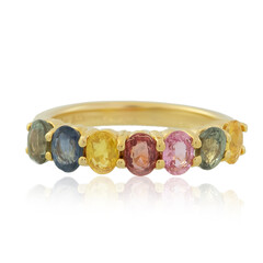 Zilveren ring met saffieren