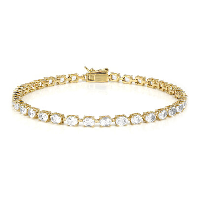 Zilveren armband met witte topaasstenen
