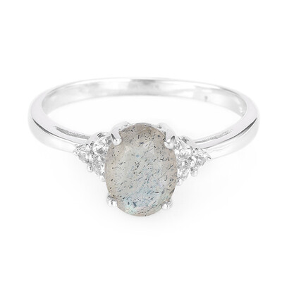 Zilveren ring met een labradoriet