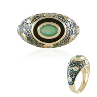 Zilveren ring met een Braziliaanse smaragd (Adela Silber)