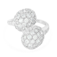 Zilveren ring met zirkonen