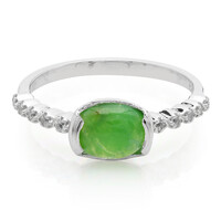 Zilveren ring met een keizerlijk chrysopraas