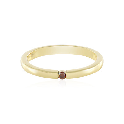 Zilveren ring met een I2 Rode Diamant