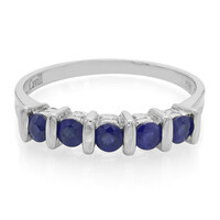 Zilveren ring met Kanchanaburi saffieren