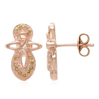 Zilveren oorbellen met Fancy diamanten
