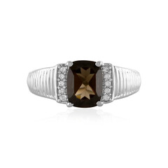 Zilveren ring met een rookkwarts