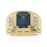 Zilveren ring met een Londen-blauwe topaas