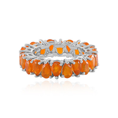 Zilveren ring met Oranje Ethiopische Opalen