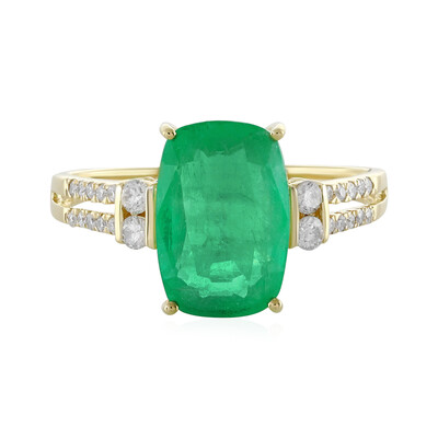 Gouden ring met een Ethiopische smaragd (AMAYANI)