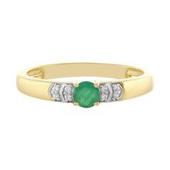 Zilveren ring met een Braziliaanse smaragd