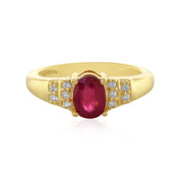 Zilveren ring met een Bemainty robijn