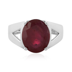 Zilveren ring met een Madagaskar Robijn