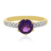 Zilveren ring met een amethist
