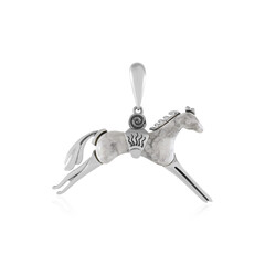 Zilveren hanger met een howliet (Desert Chic)