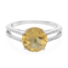 Zilveren ring met een citrien