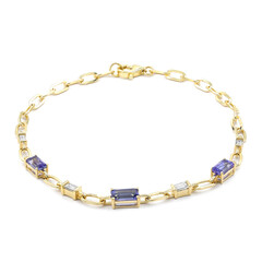 Gouden armband met een AAA tanzaniet (CIRARI)