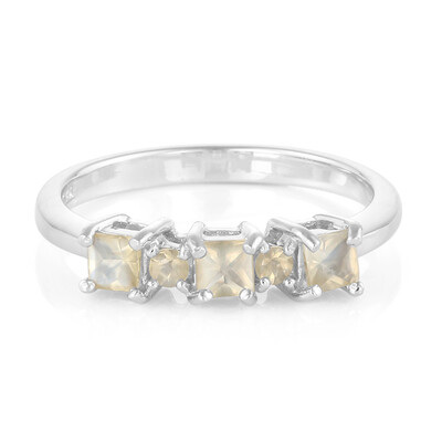 Zilveren ring met maanschemer zonnestenen