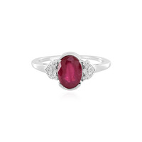 Zilveren ring met een Madagaskar Robijn
