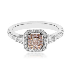Gouden ring met een I1 Roze Diamant (CIRARI)