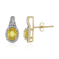 Gouden oorbellen met gele saffieren (Adela Gold)