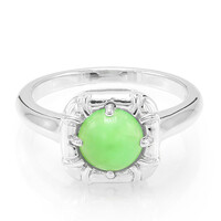 Zilveren ring met een keizerlijk chrysopraas
