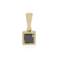 Gouden hanger met een zwarte diamant