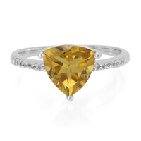 Zilveren ring met een cognac kwarts