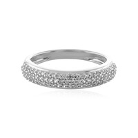 Zilveren ring met zirkonen