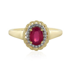 Gouden ring met een robijn (Adela Gold)