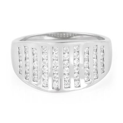 Zilveren ring met zirkonen