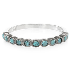 Zilveren ring met Fancy diamanten