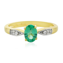 Zilveren ring met een Neongroene Apatiet