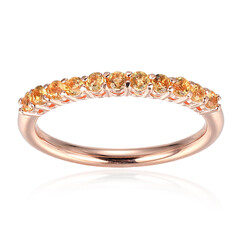 Zilveren ring met citrienstenen