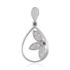 Zilveren hanger met een I2 Champagne Diamant