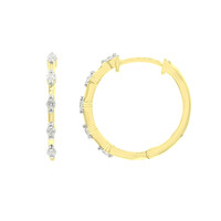 Gouden oorbellen met Diamanten SI2 (G)