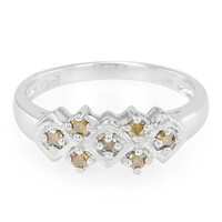 Zilveren herenring met Fancy diamanten