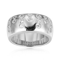 Zilveren ring met zirkonen(Adela Silber)