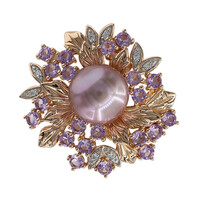 Zilveren broche met een Ming Parel (TPC)