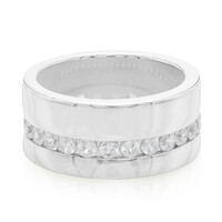 Zilveren ring met zirkonen