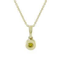 Gouden halsketting met een I4 Gele Diamant