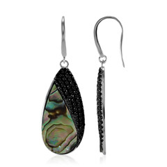 Zilveren oorbellen met Abalone schelpen
