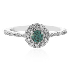 Zilveren ring met een I3 Champagne Diamant