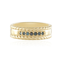 Zilveren ring met I2 Blauwe Diamanten