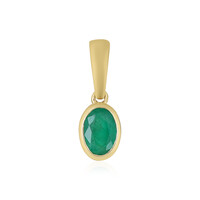 Gouden hanger met een Braziliaanse smaragd