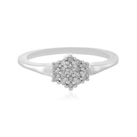 Zilveren ring met I1 (I) Diamanten