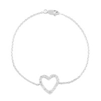 Zilveren armband met witte topaasstenen