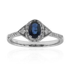 Gouden ring met een Ceylon saffier (CIRARI)