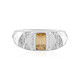 Zilveren ring met een Gele Zirkoon (de Melo)