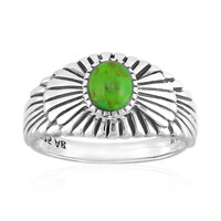 Zilveren ring met een Groene Kingman Mohave Turkoois