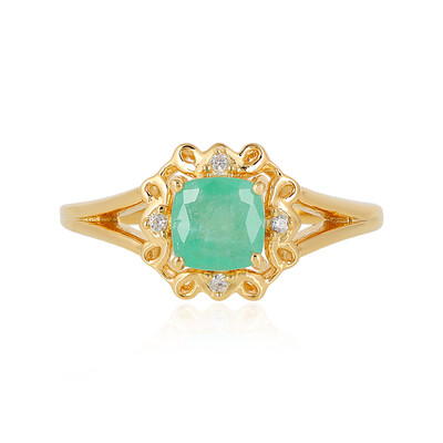 Zilveren ring met een Russische smaragd